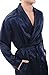 Del Rossa Men's Satin Robe, Long Lightweight Loungewear