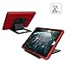 Hocase Compatible with iPad 5th/6th Generation Case, High-Impact Shock Absorbent Dual Layer Silicone+Hard PC Bumper Protective Case - Red/Black