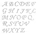 Pick 15 Letters Cursive Alphabet Letters Appx 2 Inches Clear Rhinestone Iron on Hotfix Transfer Decal Handmade USA