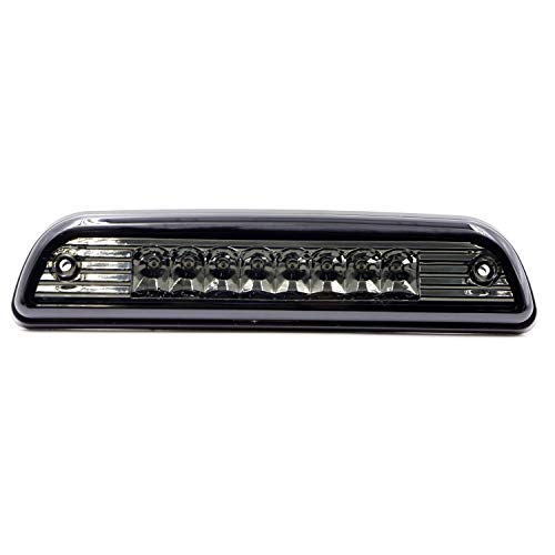 LED 3rd Third Brake Light High Mount Stop Light Rear Brake Tail Light for 1995-2015 Toyota Tacoma, Chrome Housing Smoke Lens LED Brake Lamp