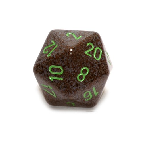 Jumbo d20 Counter - Speckled 34mm Dice: Earth