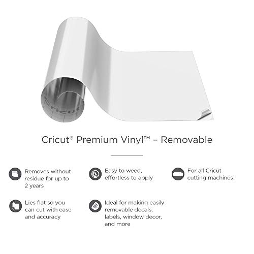 Cricut Premium Vinyl Removable, 12” x 12” Adhesive Decal Sheets