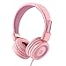 Kids Headphones – noot products K11 Foldable Stereo Tangle-Free 3.5mm Jack Wired Cord On-Ear Headset for Children/Teens/Girls/Smartphones/School/Kindle/Airplane/Plane/Tablet – Soft Pinkthumb 1