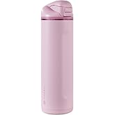 HydroJug Ease2o Water Bottle with Straw &amp; Chug Lid, Stainless Steel, Vented Cap to Help Reduce Pressure, Water-Level Window, Cup Holder Friendly, Non-Slip Base &ndash; 24oz, Sweet Pea