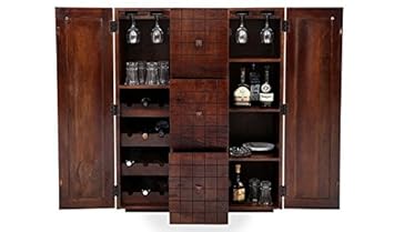 Ringabell Altavista Tipsy Bar Cabinet (Teak & Mahogany Finish)