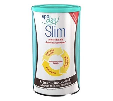 Slim zur Gewichtsreduktion,Kur-Set 3x450g + Shaker. Mit leckerem Schoko-Geschmack. Glutenfrei und für Ovo-Lacto-Vegetarier ge