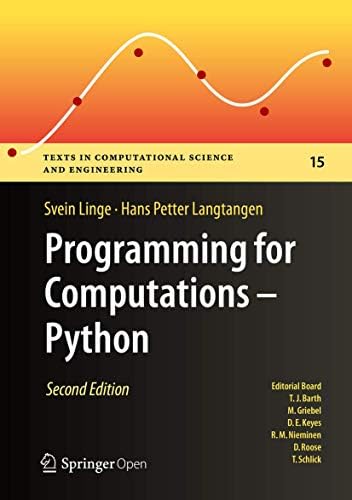 Programming for Computations - Python: A Gentle Introduction to