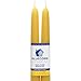 Bluecorn Beeswax 100% Pure Beeswax Taper Candles | Natural Beeswax, Yellow Unscented Tapered | Soy, Paraffin, & Fragrance Free | 12 Inch, Pair - Two Candlesticks