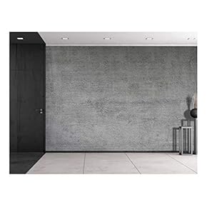 Gray Striped Textured Cement Wall Mural Removable Vinyl Wallpaper