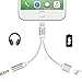 2 in 1 Lightning iPhone 7 Adapter, Sprtjoy Lightning Adapter and Charger, Lightning to 3.5mm Aux Headphone Jack Audio Adapter for iphone 7 / 7 plus - No Calling Function and Music Control