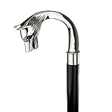 Design Toscano Empress Collection Majestic Wolf Solid Hardwood Walking Stick