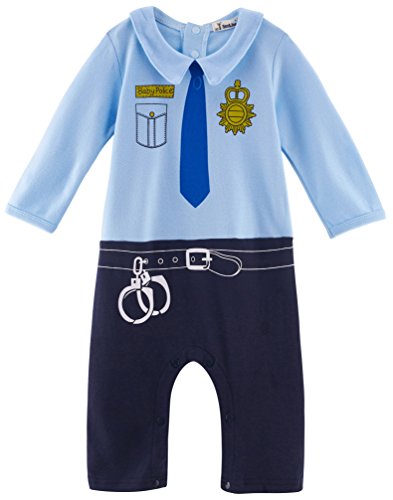 Arloesi Baby Boys' Police Uniform Cosplay Romper