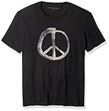 John Varvatos Men's Make Music Not War Graphic Tee, Black, Large