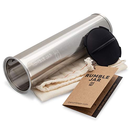 Rumble Jar NextGen Cold Brew Coffee Maker for 64oz Mason Jar 200 Micron Filter Is Ideal for