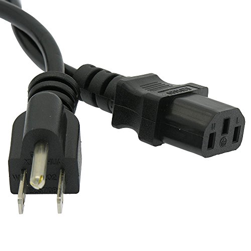 GOWOS (5 Pack) 6Ft Computer Power Cord 5-15P to C-13 Black, SVT 18/3 - Thumbnail 2