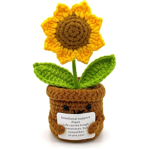 41KnUer+SmL Mlztingr Pocket Hug Positive Sonnenblume Kreative Wolle Sonnenblume Mut Geschenk Schnelle Genesung Glücksbringer