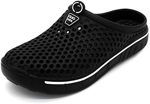 IVAO Unisex Garden Clog Shoes Sandal Quick Drying Black 9 B(M) US Women/8 D(M) US Men
