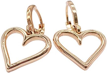 Orisignall Loving Heart Earrings Sparkle 18K Gold Hoop Jewelry Fashion Gifts