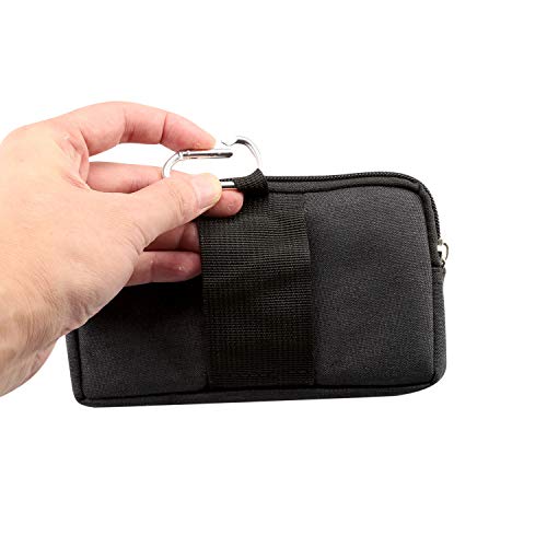 Heren Telefoonhouder voor Riem, Kleine Lopende Buidel, 6.5"/6.3" Horizontaal Telefoonriem Tas Ritssluiting Telefoonhoesje Camping Wandelen Outdoor Heuptas Riem Holster Telefoon Zak met Karabijnhaak - Image 6