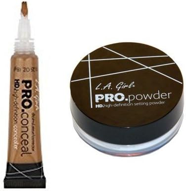 LA Girl Pro Concealer &amp; FREE Gift Pro Setting Powder | LA Girl Pro Concealer HD (Toffee) &amp; Pro Setting Powder by LA Girl