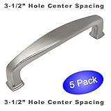 Cosmas 4390SN Satin Nickel Cabinet Hardware Handle Pull - 3-1/2