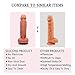 Liquid Silicone Realistic Dildo with Strong Suction Cup, Ultra-Soft Dildo for Beginners Vaginal G-spot Anal Play Adult Sex Toy for Masturbation 7