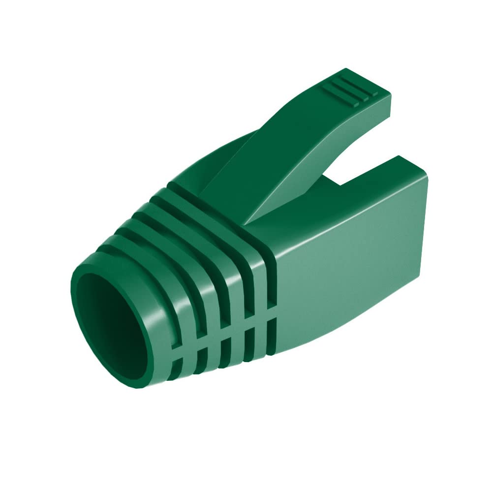 VIVOCH 50 Pcs Cat6 Cat6A Cat7 Strain Relief Boot, RJ45 Plug Connector Cover Modular Network Plug Connector Cap Cable Connector Boots, Green