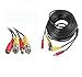 ZY BNC cable BNC Camera Power Cable Extension Wire Cord for TVI CVI AHD CVBS CCTV Surveillance Camera DVR System 60Ft available