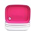 Munchkin® Splash™ 4 Piece Toddler Plates, Pink/Purple