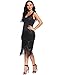 Flapper Girl Women's Vintage 1920s Sequin Beaded Tassels Hem Flapper Dress