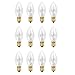 12 Pack-15 Watt Salt Lamp Bulbs Original Replacement Candelabra Light Incandescent Bulb E12 Socket By JD Gems
