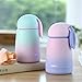 oneisall Gradient Travel Mug Bunny Cute Rabbit Kids Insulated Water Bottle,Mini Size Coffee Tumbler For Kids Adult,300ML(Purple)