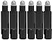 6 Pack - Empty Roll on Glass Bottles [Stainless Steel Roller] 10ml Refillable Color Roll On for Fragrance Essential Oil - Metal Chrome Roller Ball - 10 ml 1/3 oz - Black Color
