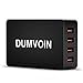 DUMVOIN USB QC3.0 Charger with 4 Quick Charge 3.0 Ports for iPhone 8/8 Plus/7/7 Plus,iPad Pro/Air 2,Galaxy S8/S7/Edge, Note 5/4,LG G5 (Qualcomm Certified)
