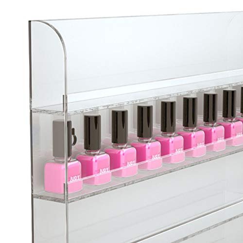 NIUBEE Acrylic Nail Polish Rack Wall Mounted Organizer Holds 120