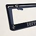 Matte Black Laser Engraved Ferrai Stainless Steel USA License Plate Frame With Engraved Steel Logo Screw Cap Combo 12.25