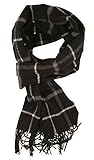 Love Lakeside-Men's Cashmere Feel Winter Plaid Scarf Tan & Black