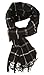 Love Lakeside-Men's Cashmere Feel Winter Plaid Scarf Black & White #10