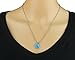 Antique Look Created Blue Fire Opal Round Pendant with 925 Sterling Silver Twisted Foxtail Chain, 20
