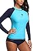 Sociala Women's Long Sleeve Rashguard UPF 50+ Rash Guard Swim Shirt Swimsuit Top