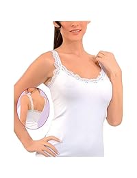Camisola sexy ultra suave para dama con encaje y mezcla de algodón