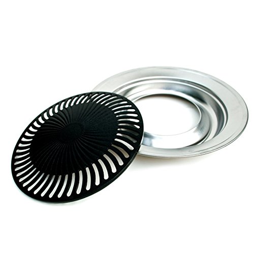 Kitchen + Home Stove Top Smokeless Grill Indoor BBQ, Stainless Steel