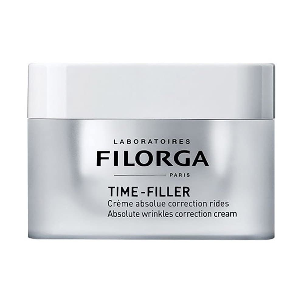 Filorga Time-Filler Wrinkle Correction Moisturizing Skin Cream, Anti Aging Formula to Reduce and Repair Face and Eye Wrinkles and Fine Lines, 1.69 fl. oz.