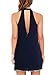 Fantaist Women's Summer Halter Backless Lace Cocktail Dresses for Wedding Guest (M, FT610-Navy Blue)