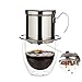 Coffee Maker Pot, Stainless Steel Vietnamese Coffee Drip Filter Maker Single Cup Coffee Drip Brewer - Portable for Home Kitchen Office Outdoor Use - Best Gift Choice for Baristas and Coffee Lovers