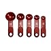 KitchenAid Plastic Measuring Spoons, Set of 5, Red -