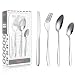 SUNPOLLO 24 Pieces Silverware Set, Stainless Steel Flatware Set Service for 4, Include Knife/Fork/Spoon, Mirror Polished, Dishwasher Safe for Kitchen Hotel Restaurant Wedding Party primary