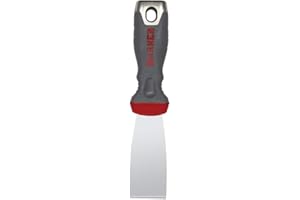 WARNER MANUFACTURING Warner 1-1/2" ProGrip Stiff Putty Knife, Stainless Steel with Hammer Cap, 90661