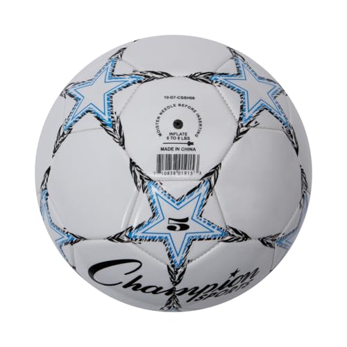 Champion Sports Viper Soccer Ball – Sizes 3, 4, 5 – Soft Touch TPU Cover, Durable Butyl Bladder, Youth & Adult Training Ball for Indoor & Outdoor Play, Multi-Color Design