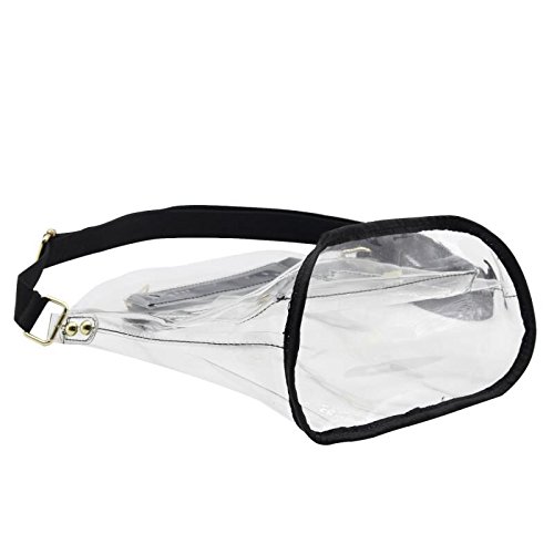 Women Clear Crossbody Purse Bag - NFL,NCAA & PGA Stadium Approved Shoulder Handbag - Transparent See Through Plastic PVC Purse 12"x12"x6" - Thumbnail 5